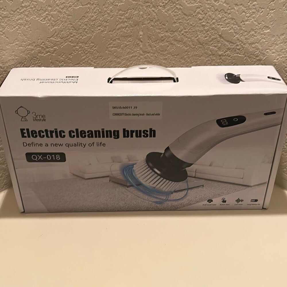 3me Lifestyle QX-018 Electric Cleaning Brush Multifunction Power Scrubber New